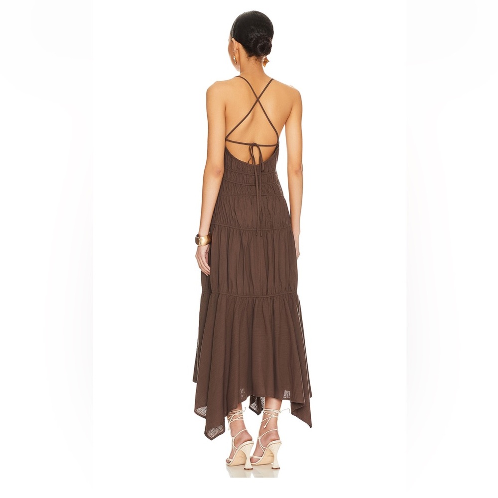 REVOLVE Brown Midi Dress
